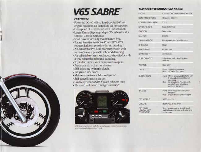 Honda VF1100S Sabre V65